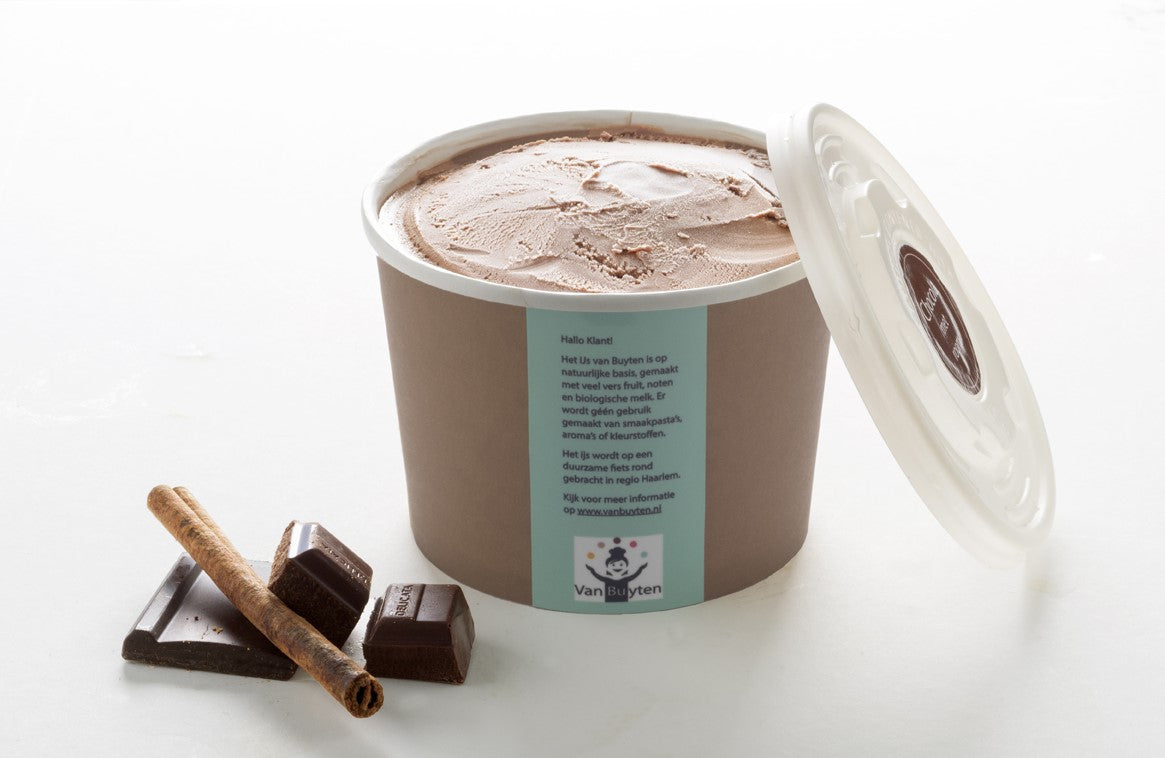 Ice cream from Buyten- Chocolate with a pinch of cinnamon (530ml)